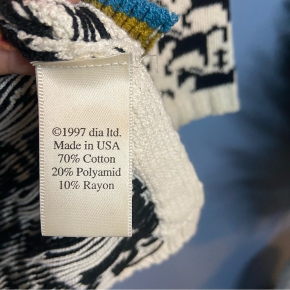 Dia North of Boston Vintage 1997 Horse Print Button Up Cardigan Sweater - Picture 6 of 9